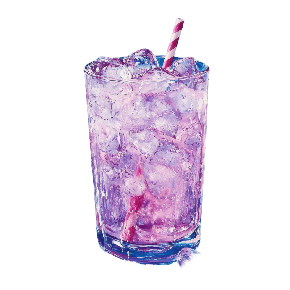 Refreshing ice cold drink with vibrant colors and icy texture in summer setting, Ice Cold Drink png