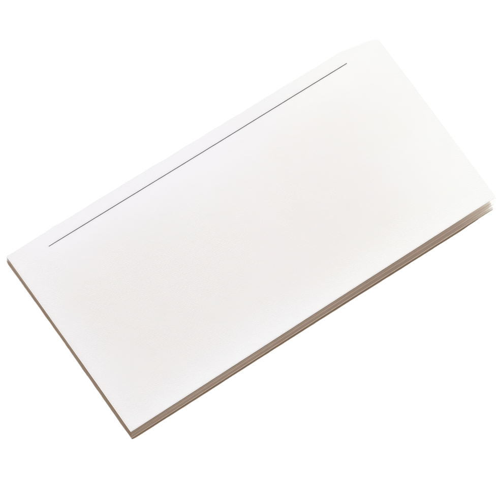 Blank white cheque on a plain surface ready for filling out financial details, Blank White Cheque png