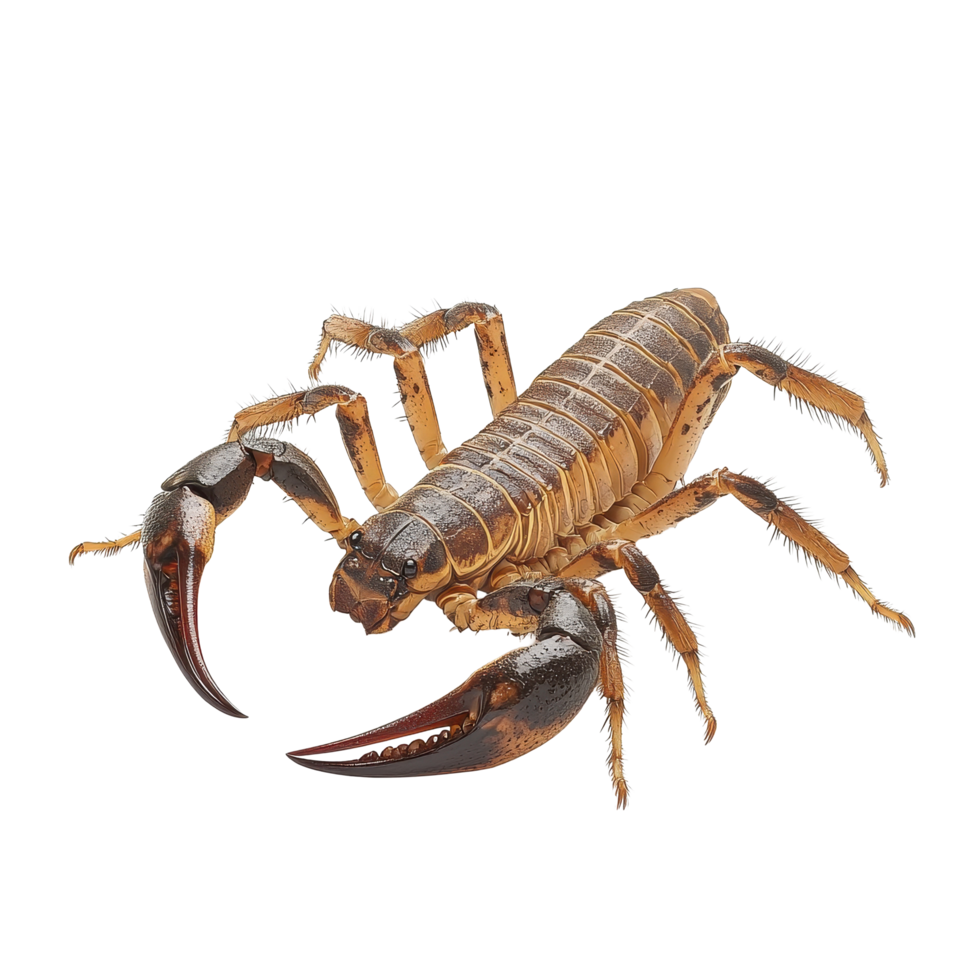 Scorpion isolated on a Transparent background highlighting its features and details for educational purposes, Scorpion Isolated on background png