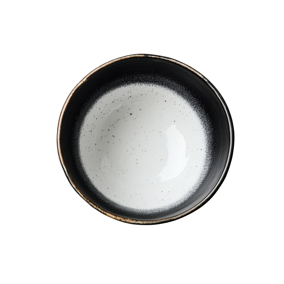 Empty ceramic bowl on a clean white surface ideal for food presentation or decorative use in culinary arts, empty bowl on white background png