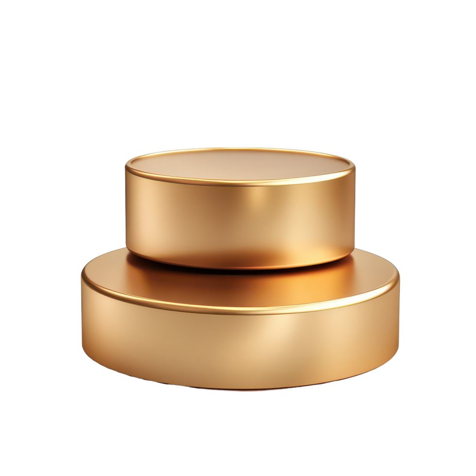 Gold podiums on a white background ideal for presentations and awards, Gold podiums isolated on white background png