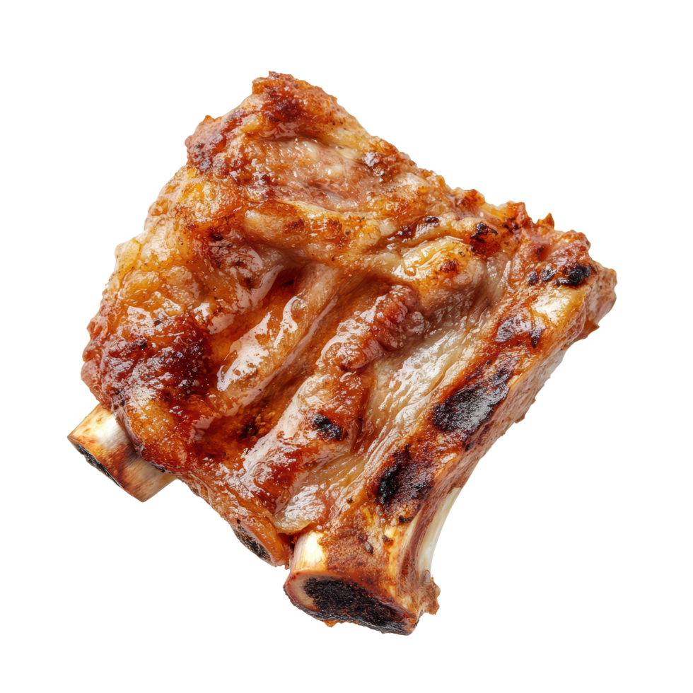 Grilled pork knuckle with crispy skin served on a clean white background, Grilled pork knuckle isolated on white background png