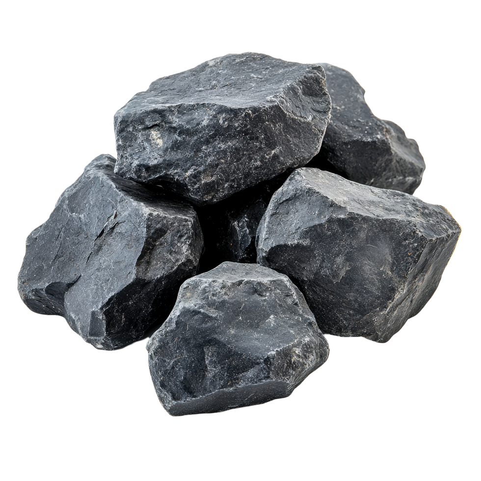 Lava stones showcased in a clean, professional setting on a Transparent background, Lava stones isolated on background png