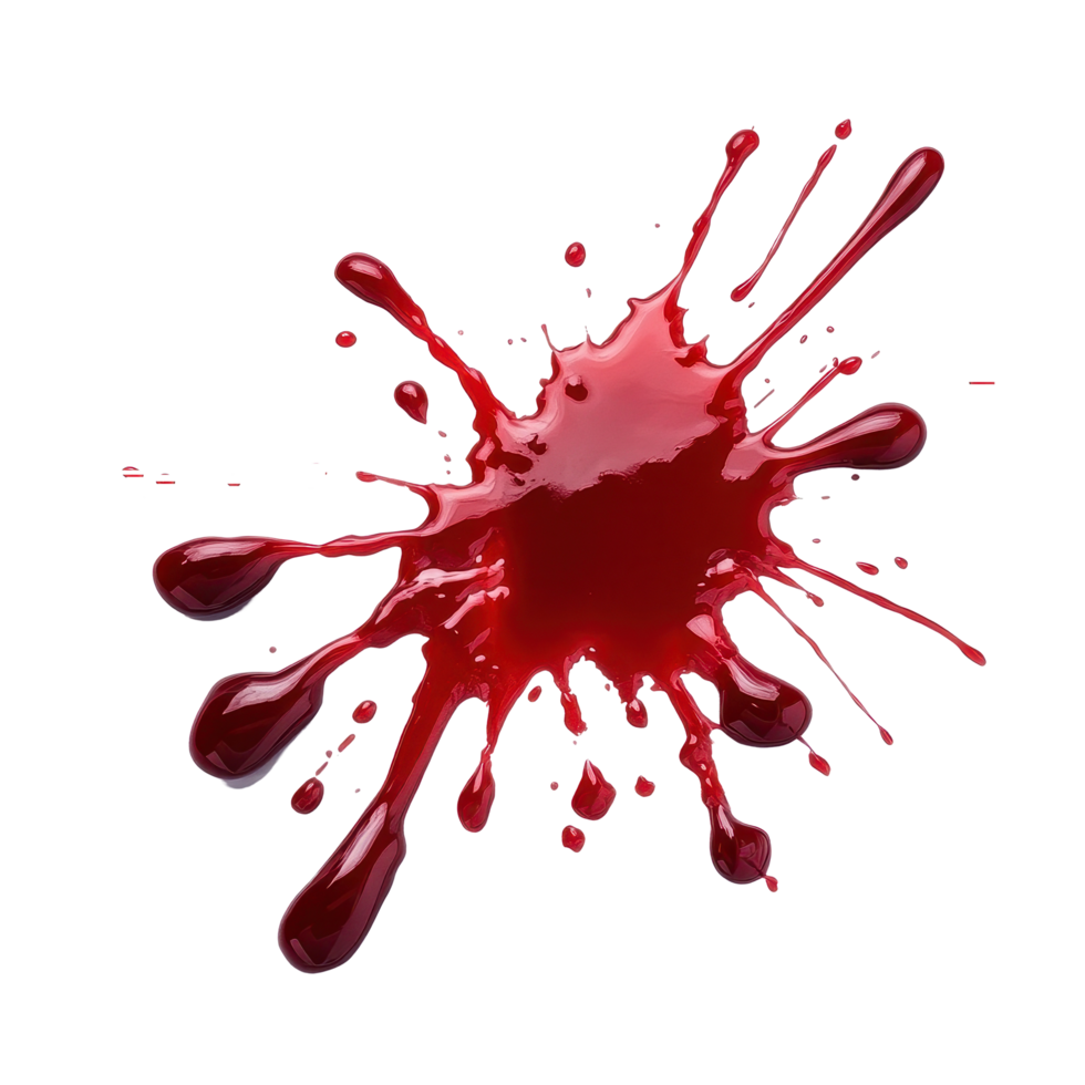 Blood splatter isolated on white background showcasing vibrant red hues and intricate patterns, Blood Splatter Isolated on white background png