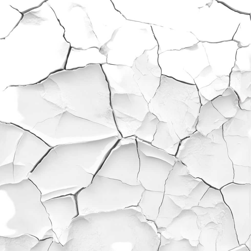 Cracked white ceramic tiles offering a textured backdrop for minimalist design and decor, White cracked ceramic tiles Transparent background png