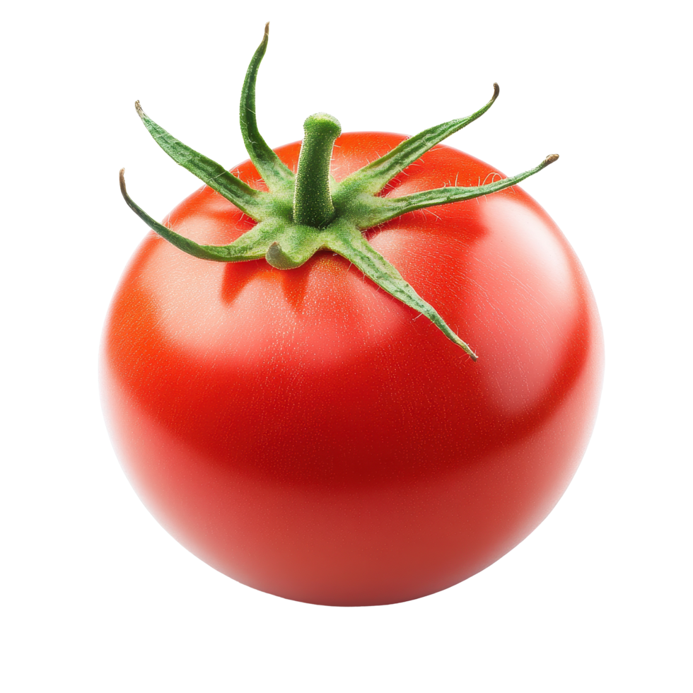 Fresh red tomato isolated on a Transparent background showcasing its vibrant color and smooth texture, Tomato Isolated on background png