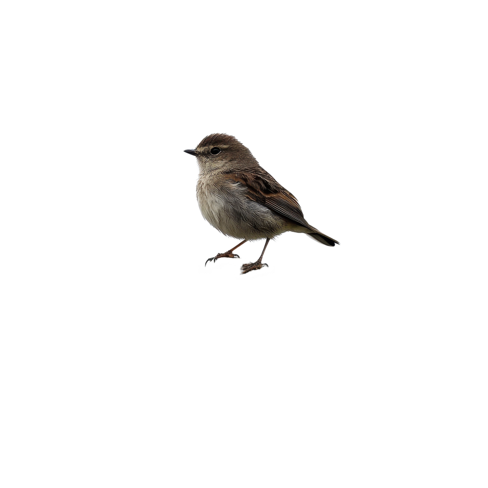 Small bird perched on a rock against a Transparent background in a tranquil outdoor setting, small bird perched on top a rock, background png
