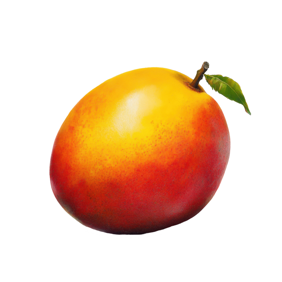 Fresh mango displayed on a smooth Transparent background highlighting its vibrant colors and natural beauty, mango on background png
