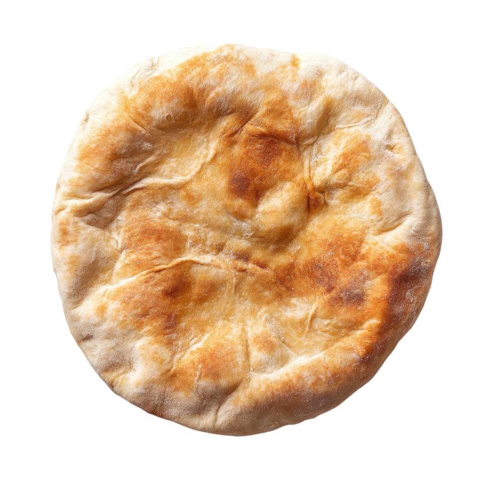 Homemade Ramadan pita bread isolated on white background showcases traditional baking craftsmanship, Homemade Ramadan pita isolated on white background png