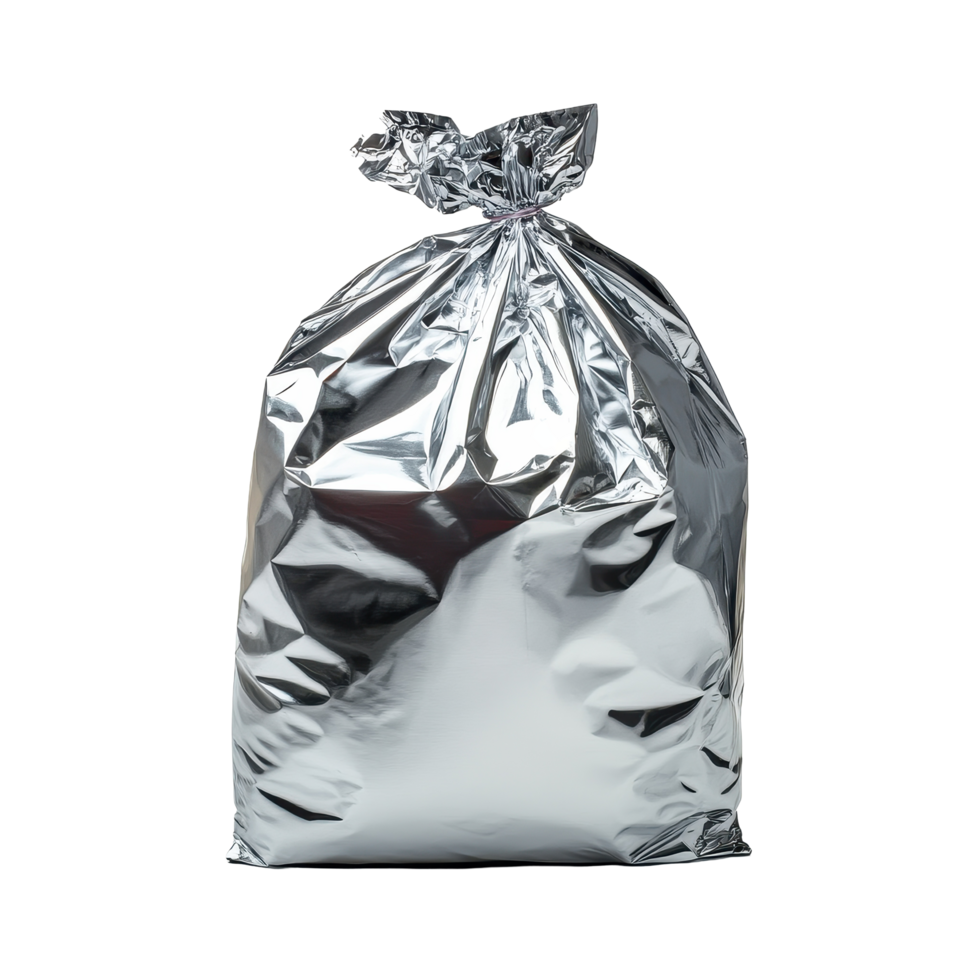 Plastic foil bag isolated on a Transparent background perfect for various storage needs and packaging options, Plastic foil bag isolated on background png