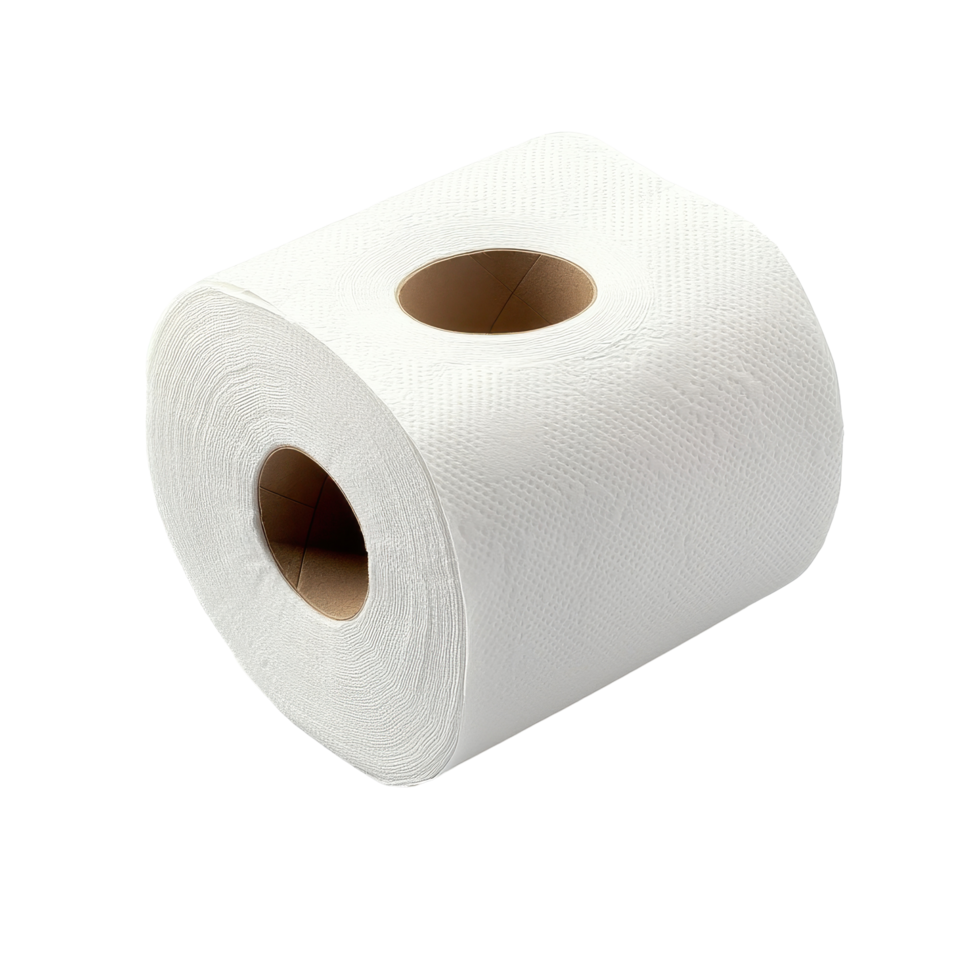 Toilet paper roll on isolated Transparent background for household and commercial use in various settings, Toilet paper roll isolated on background png