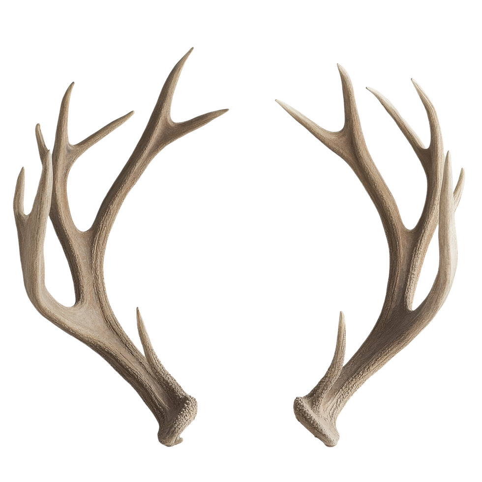 Impressive large antler rack displayed against a Transparent background showcasing natural textures and shapes, Large Antler Rack, background png