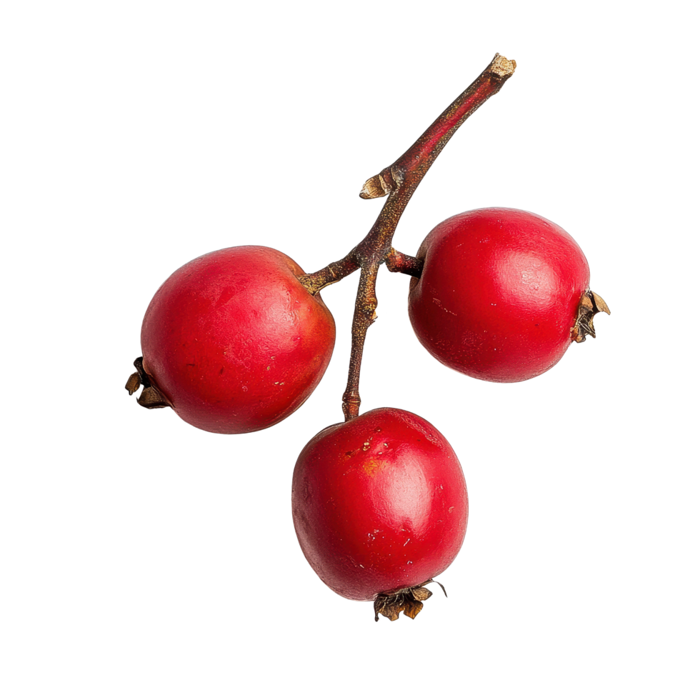 Carunda or Karonda fruit isolated on a white background showcasing vibrant red color and natural texture, Carunda or Karondaisolated on white background png