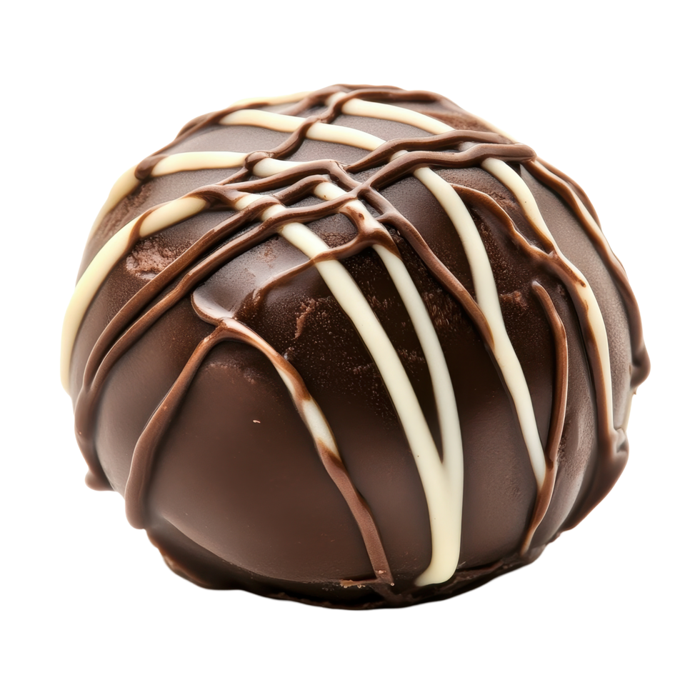 Delicious chocolate truffle candy resting on a white background ready to indulge your sweet cravings, Chocolate truffle candy isolated on white background png