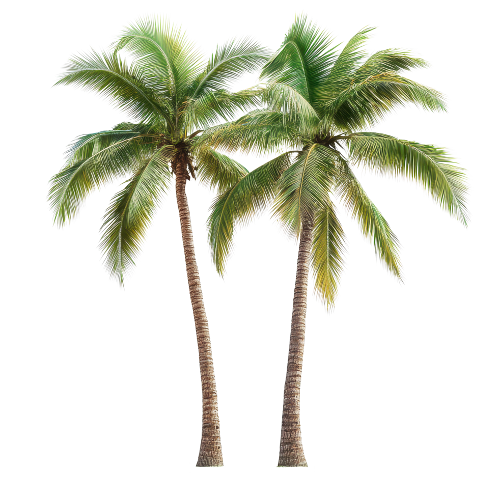 Coconut trees isolated on Transparent background showcasing tropical beauty and natural elegance, coconut trees isolated on background Realistic background png