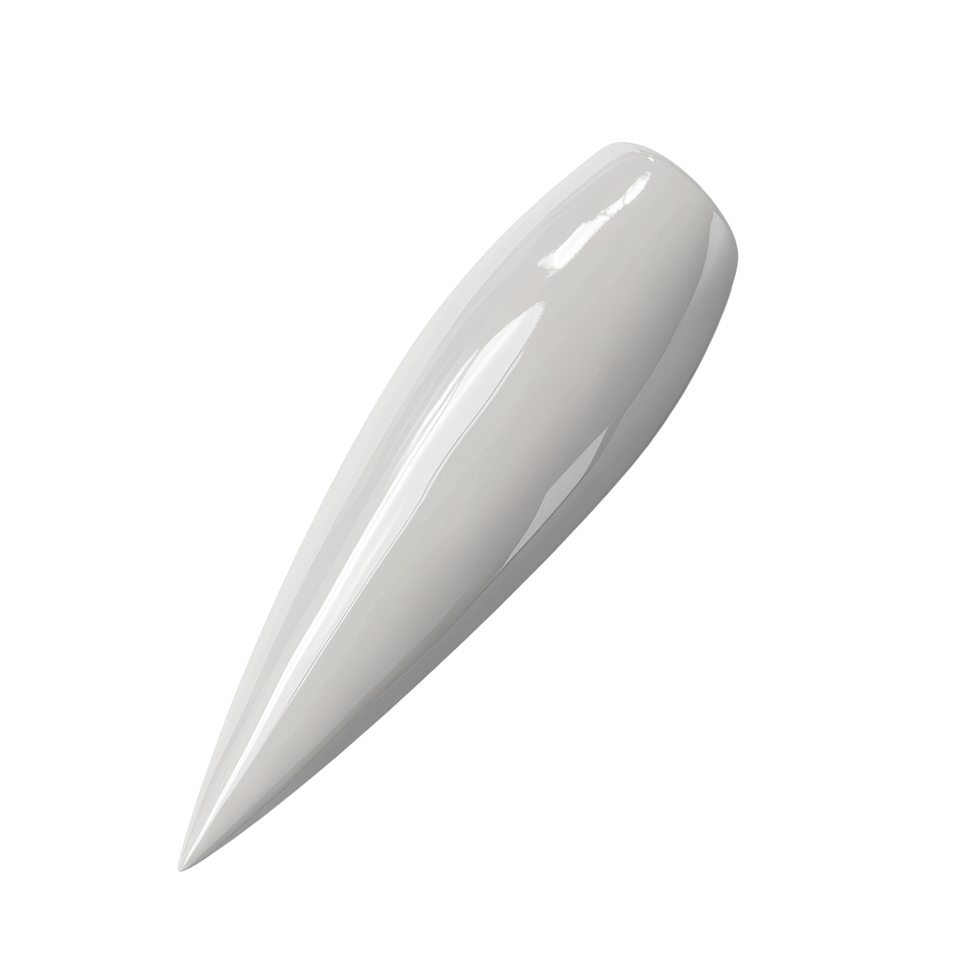 Single shiny nail placed on a Transparent background showcasing its sleek design and elegant form, Single nail isolated on background png
