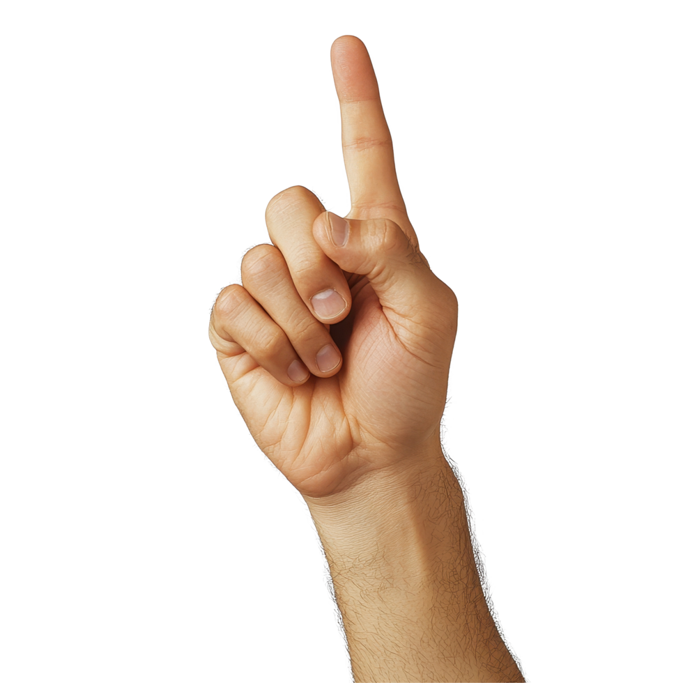 Hand pressing an imaginary button with two fingers in a minimalist setting, Hand Showing Two Fingers , Pointing , Pressing an Imaginary Button png