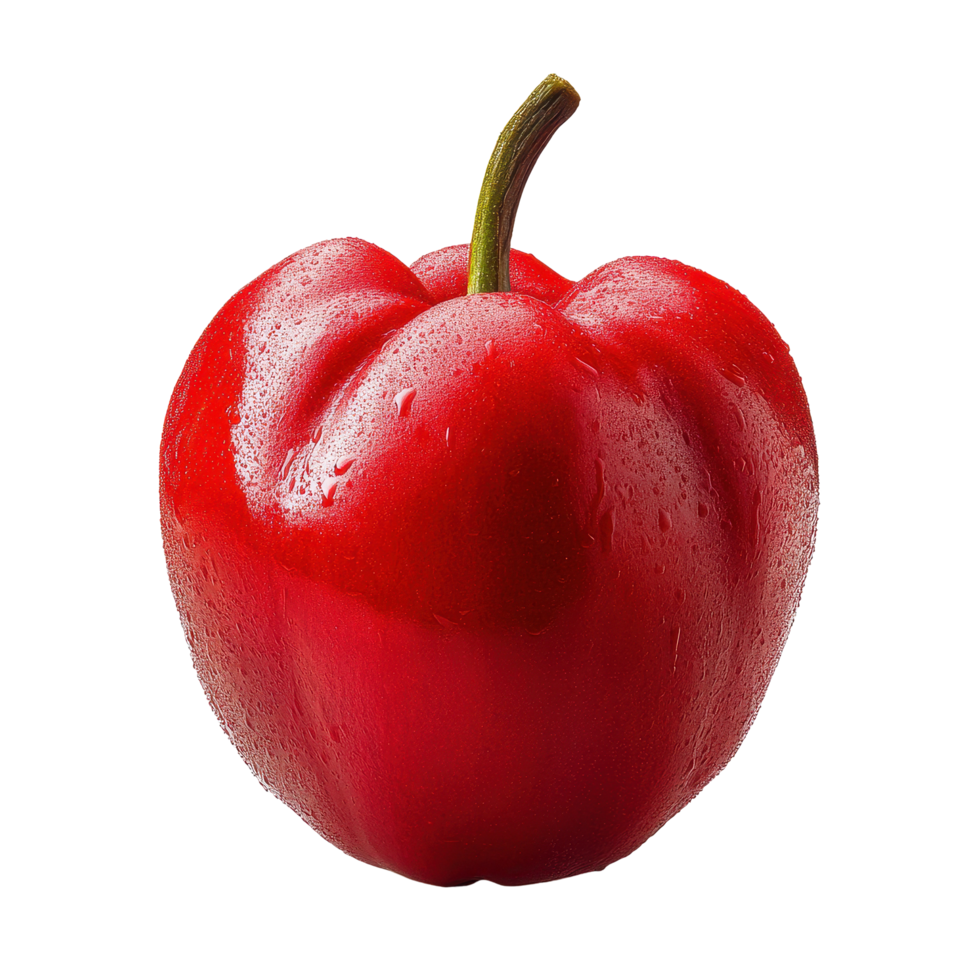 Rose apple displays vibrant red color and smooth texture against a clean background, Rose apple isolated on alpha layer png