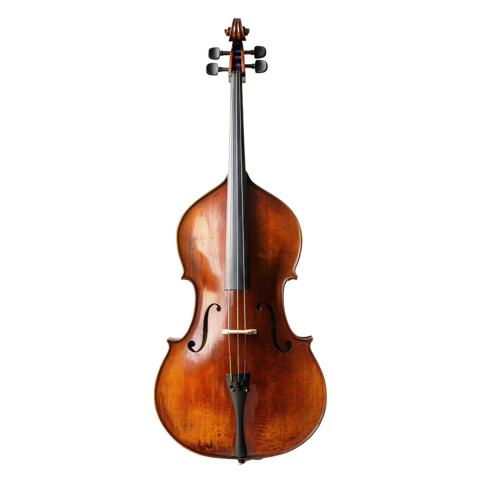 Classic string instrument displayed on a Transparent background showcasing its elegant craftsmanship and design, Isolated music instrument background png