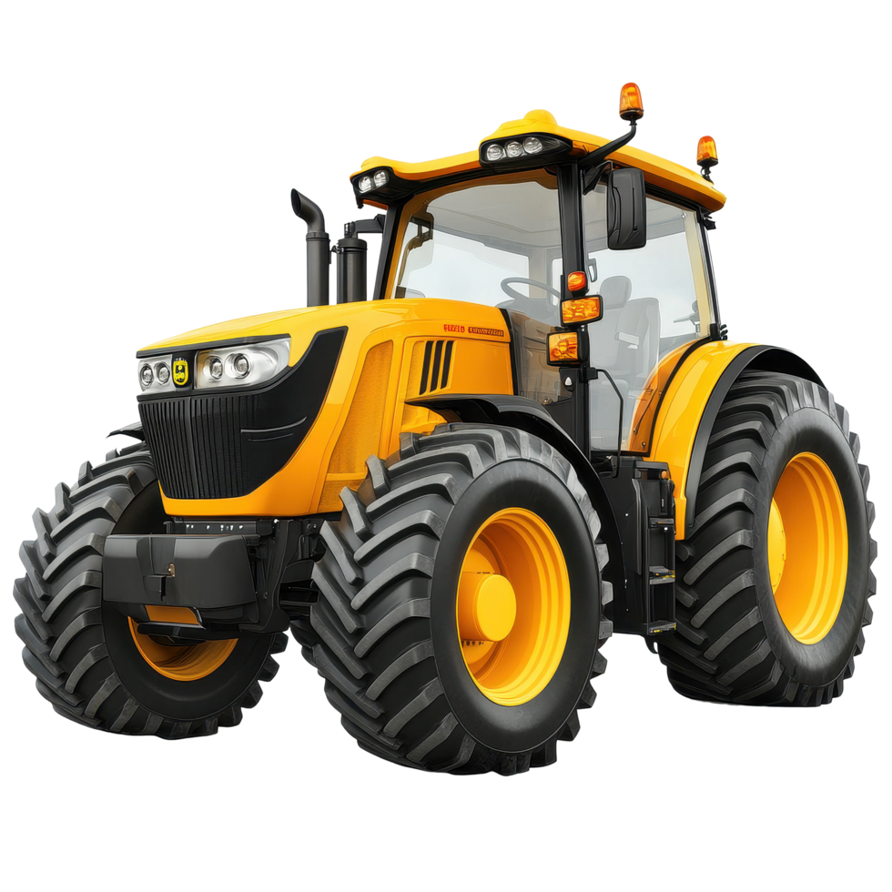 Tractor stands isolated on a Transparent background showcasing its robust design and features, Tractor Isolated on background png
