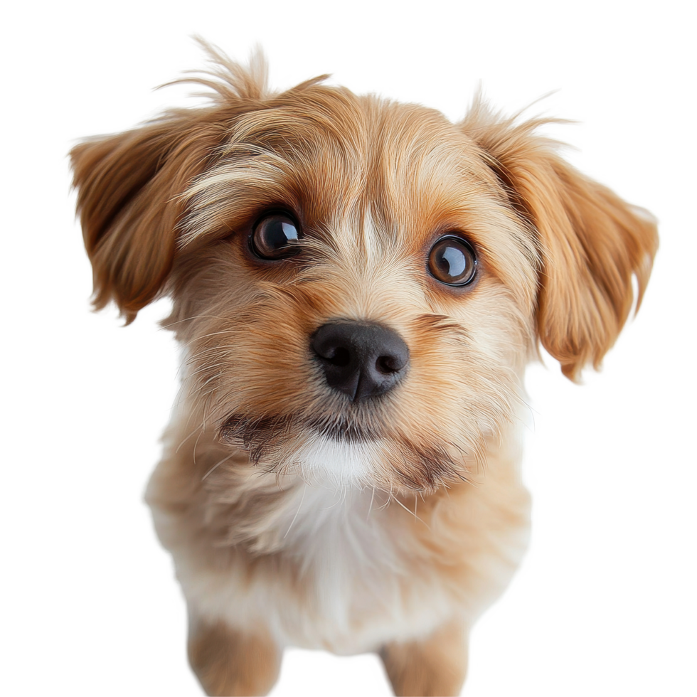 Lundberg puppy gazes up with curious eyes against a clean Transparent background, lundberg puppy looking up at camera background download, background png