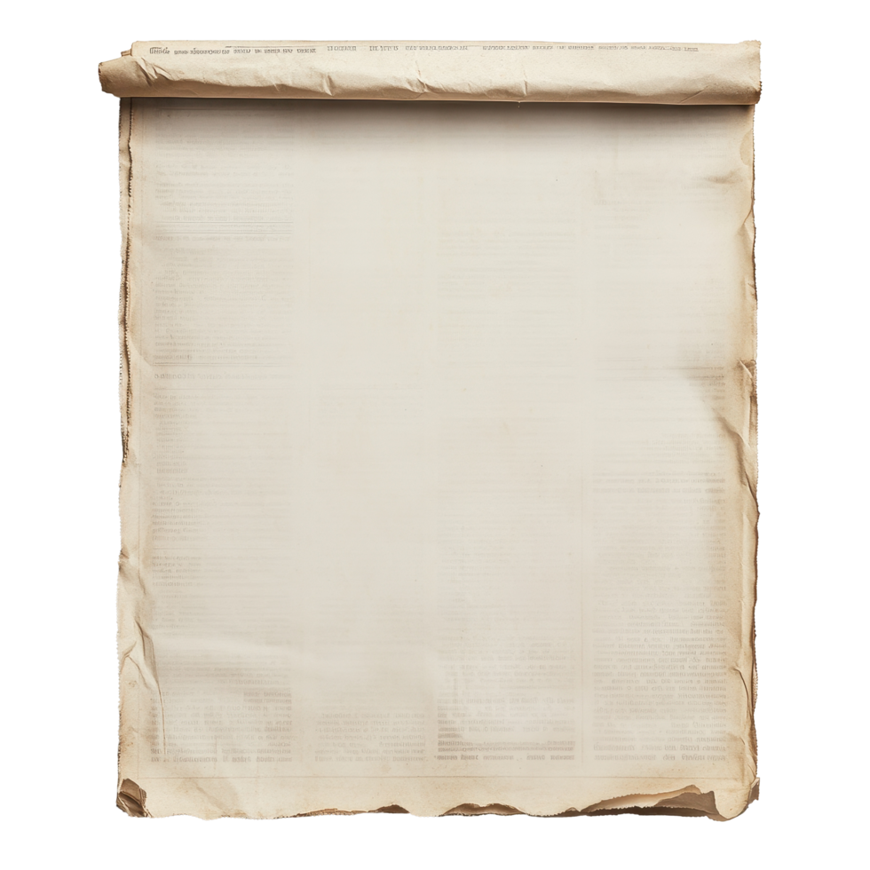Blank advertisement space in newspaper sheet ready for any marketing message or public announcement, Blank advertisement place in Newspaper sheet isolated . png