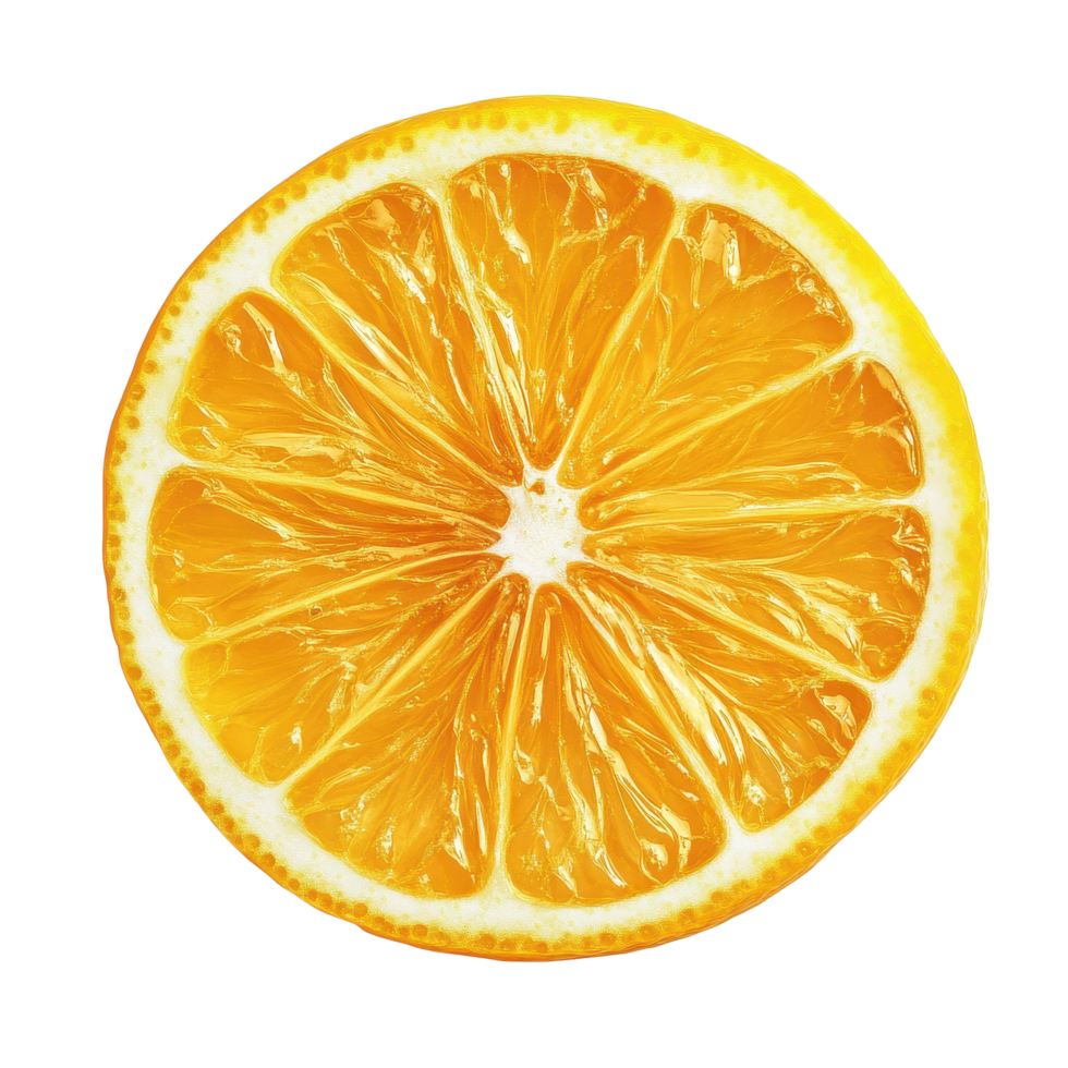 Vibrant lemon slice isolated on Transparent background showcasing fresh citrus texture and color, lemon slice isolated on background png