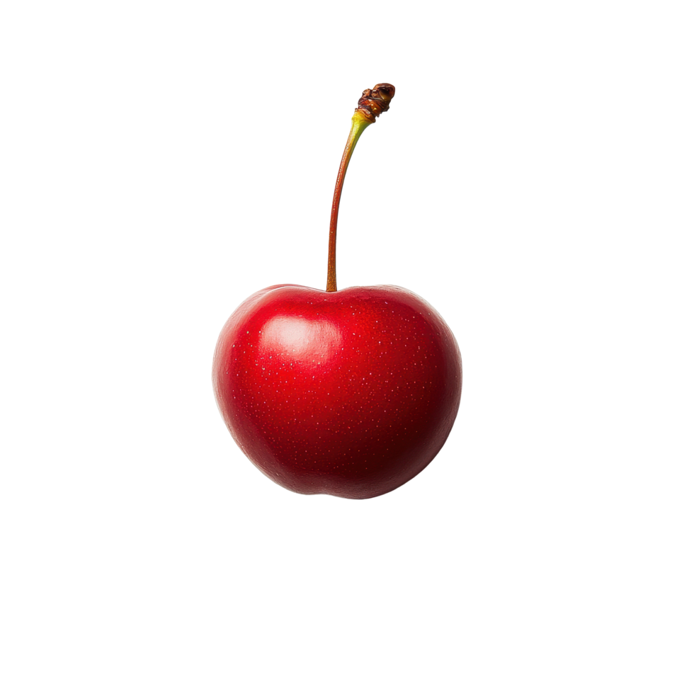 Red plum isolated against a bright Transparent background highlighting its smooth texture and vibrant color, red plum isolated on background png