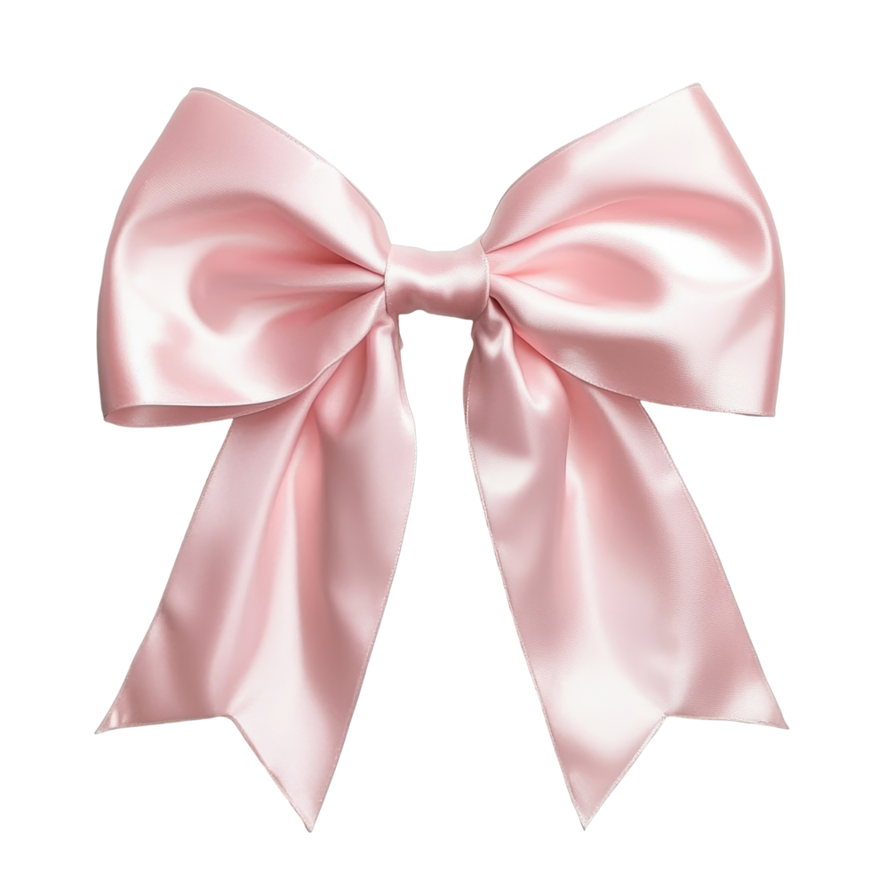 Elegant pink bow on a Transparent background perfect for decorations and gifts, pink bow in the shape a bow, background png