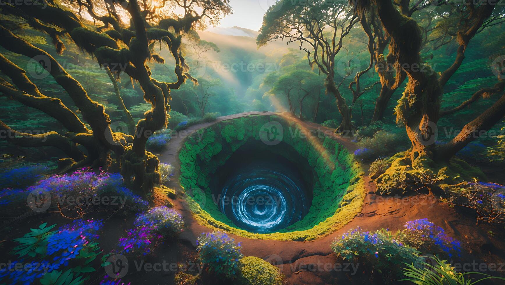 Forest Portal in Sunlight photo