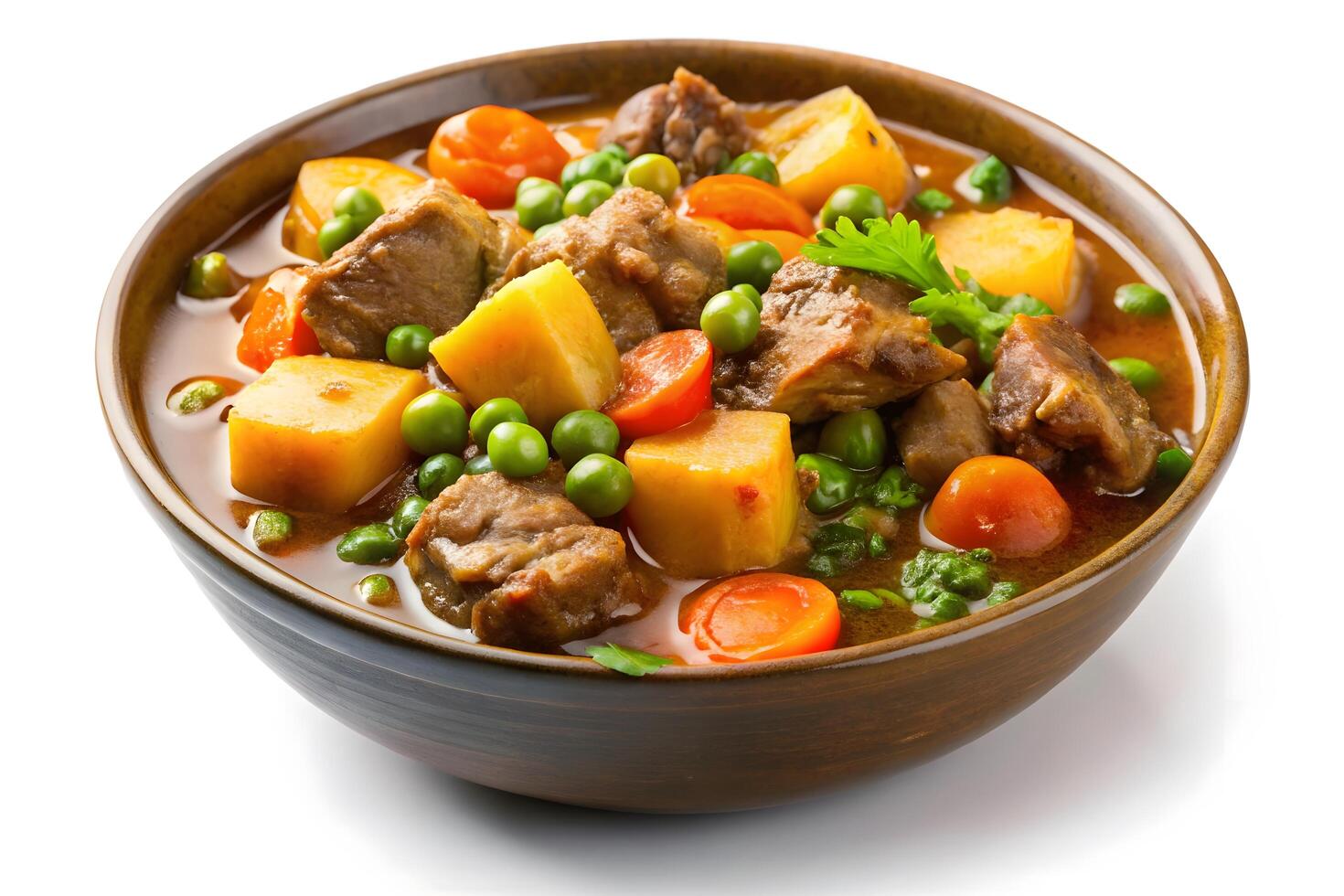 Hearty Beef Stew in a Bowl, Perfect for a Cozy Meal photo