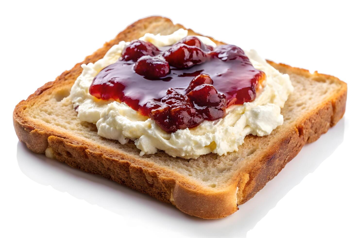 Deliciously Simple A Slice of Toast with Cream Cheese and Jam photo