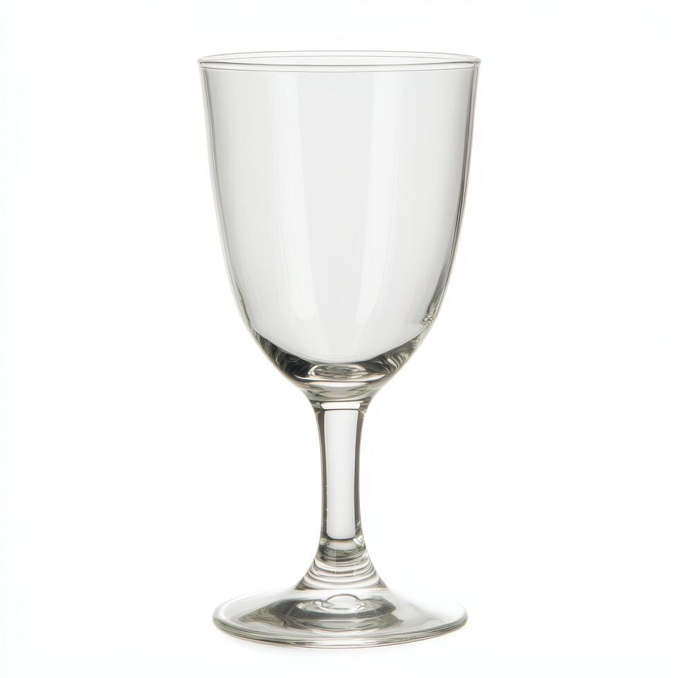 Elegant glassware with tall stem and wide bowl, perfect for serving beverages. Ideal for formal dining or special occasions, showcasing clarity and sophistication photo