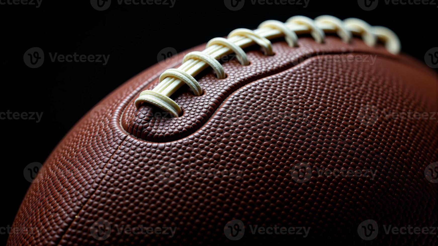 Close-up American Football Texture With Laces photo