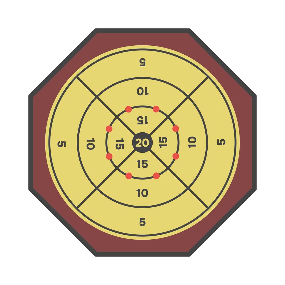 Crokinole game board. Canadian chess vector