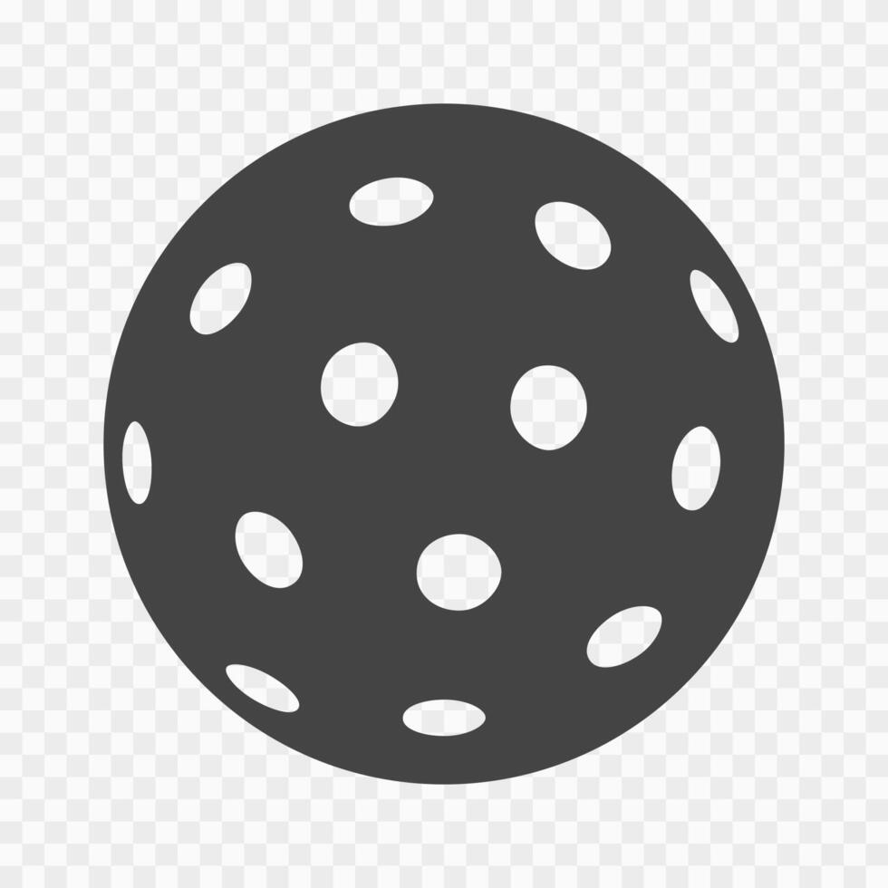 Pickleball game. Black Ball icon vector