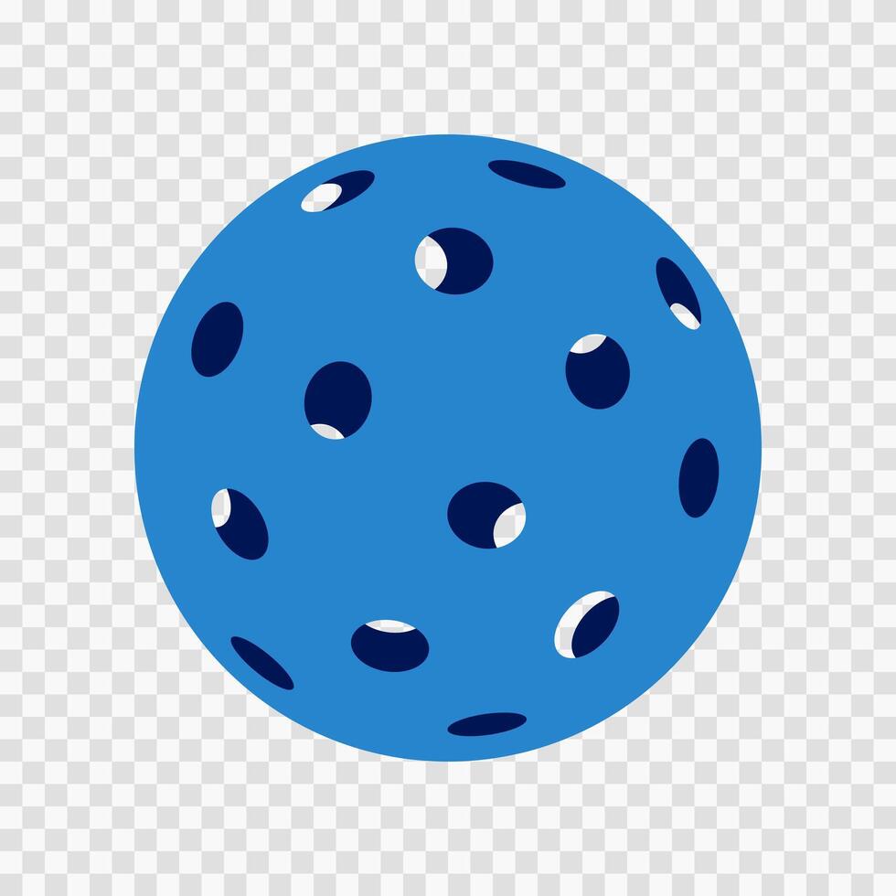 Pickleball ball blue icon vector