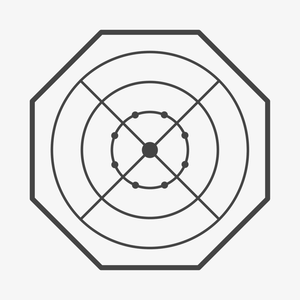 Crokinole game line icon vector