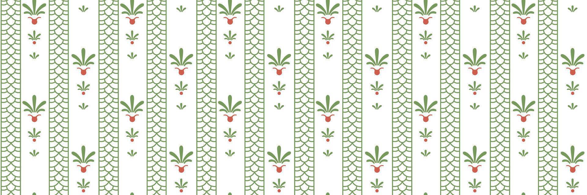 Arabic traditional pattern for coffee cup. Seamless print with abstract palms. Lebanese ornament vector