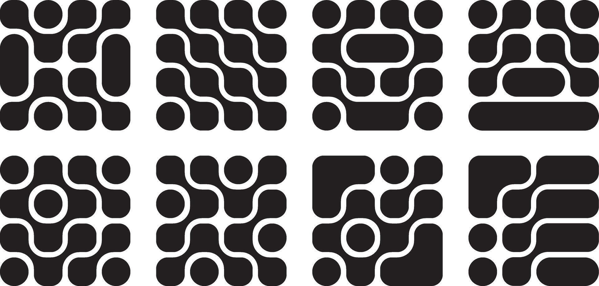 black liquid connected circle dots.metaballs blob pattern. abstarct geometric shapes vector