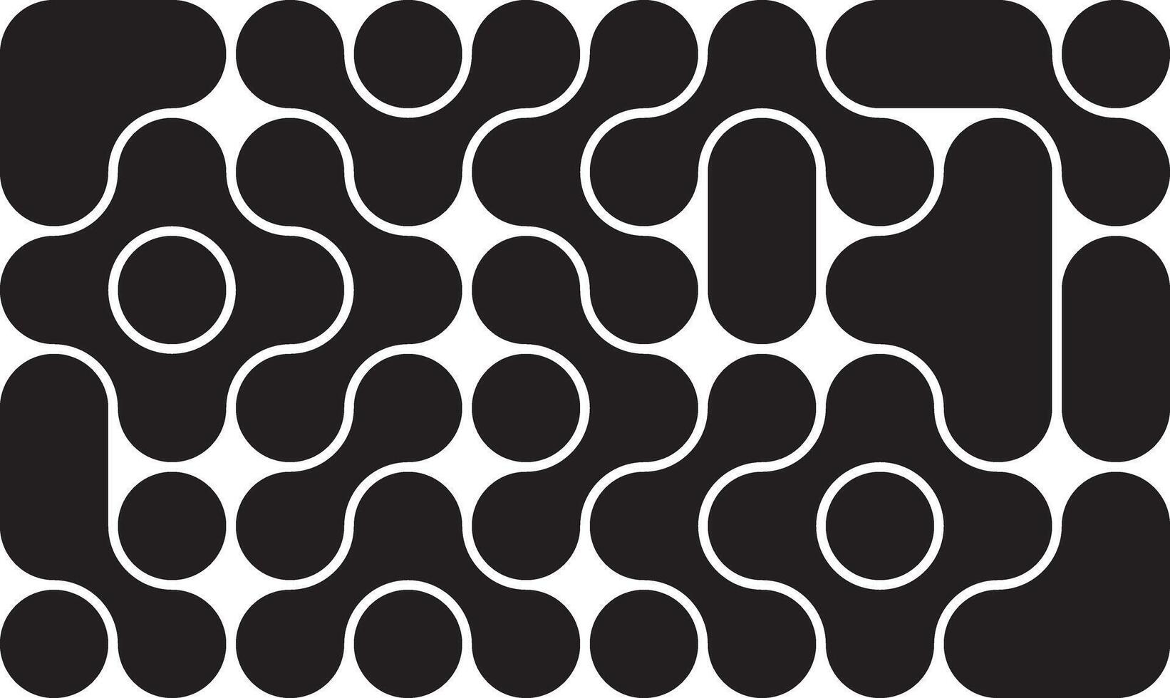 abstract composition of bold circles connected to each other. Liquid shapes background vector