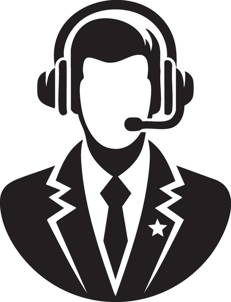 Logo of Call Center Agent Best Customer Service Ever Support vector