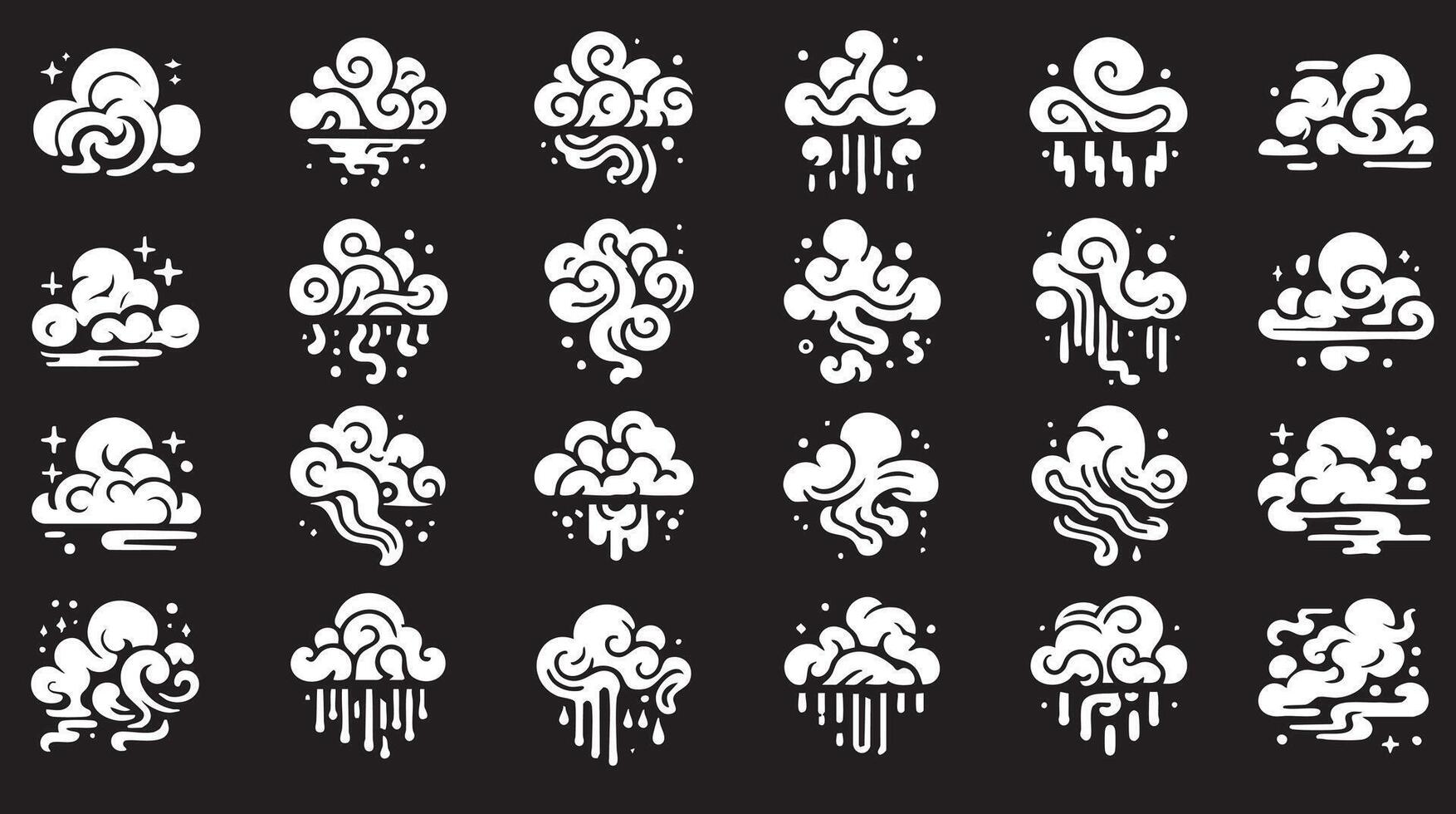 Logo of Cloud Art Icons Design Elements Collection Ideas vector