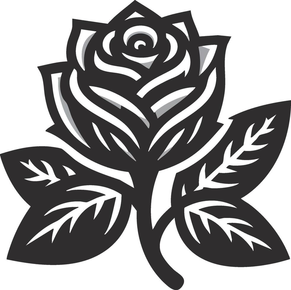 Logo of Floral Symbolism The Enduring Beauty of Rose Art vector