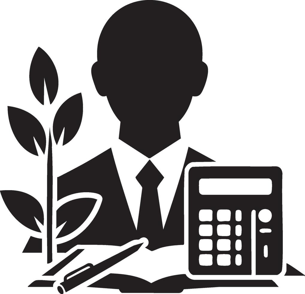 Logo of Financial Growth Accountant Icon for Business and Investment vector