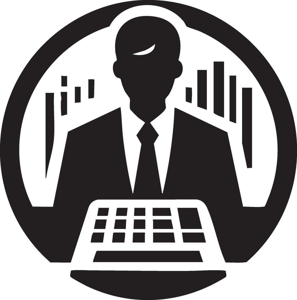 Logo of Financial Advisor Increasing Investment Portfolio and Wealth Management vector