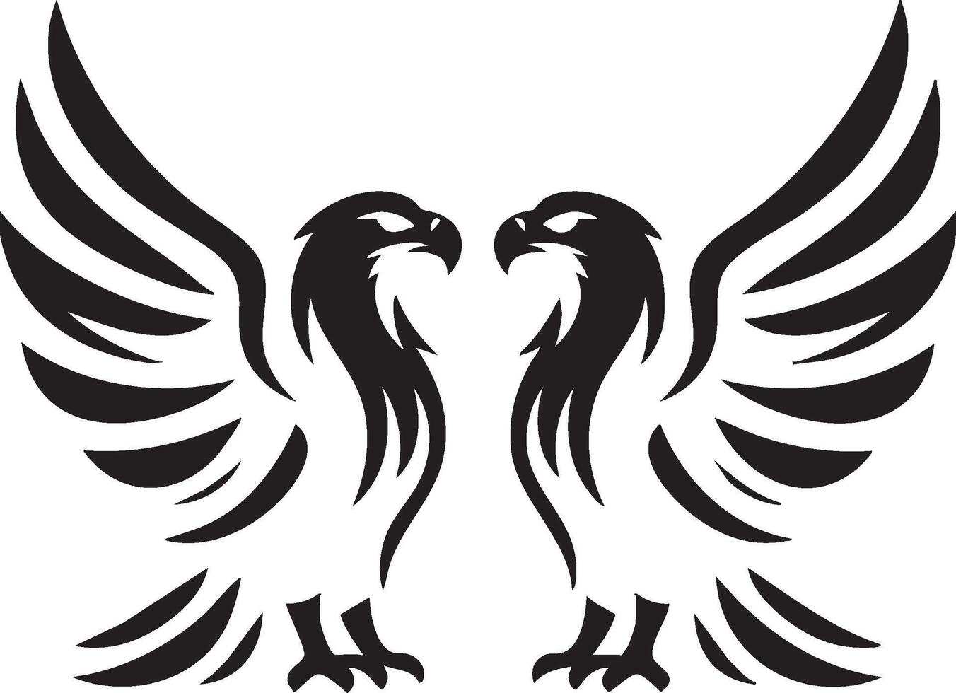 Logo of Majestic Eagle Soaring High Symbolizing Power and Freedom vector