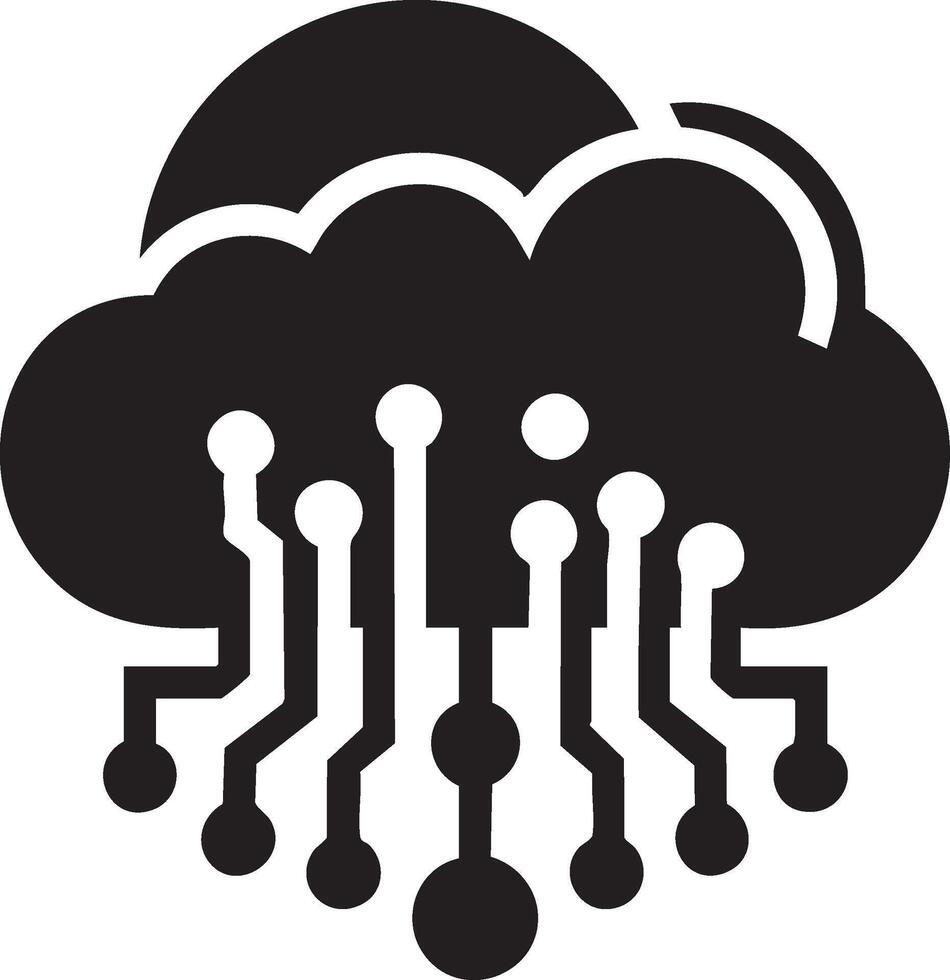 Logo of Modern Cloud Computing Technology and Digital Transformation vector