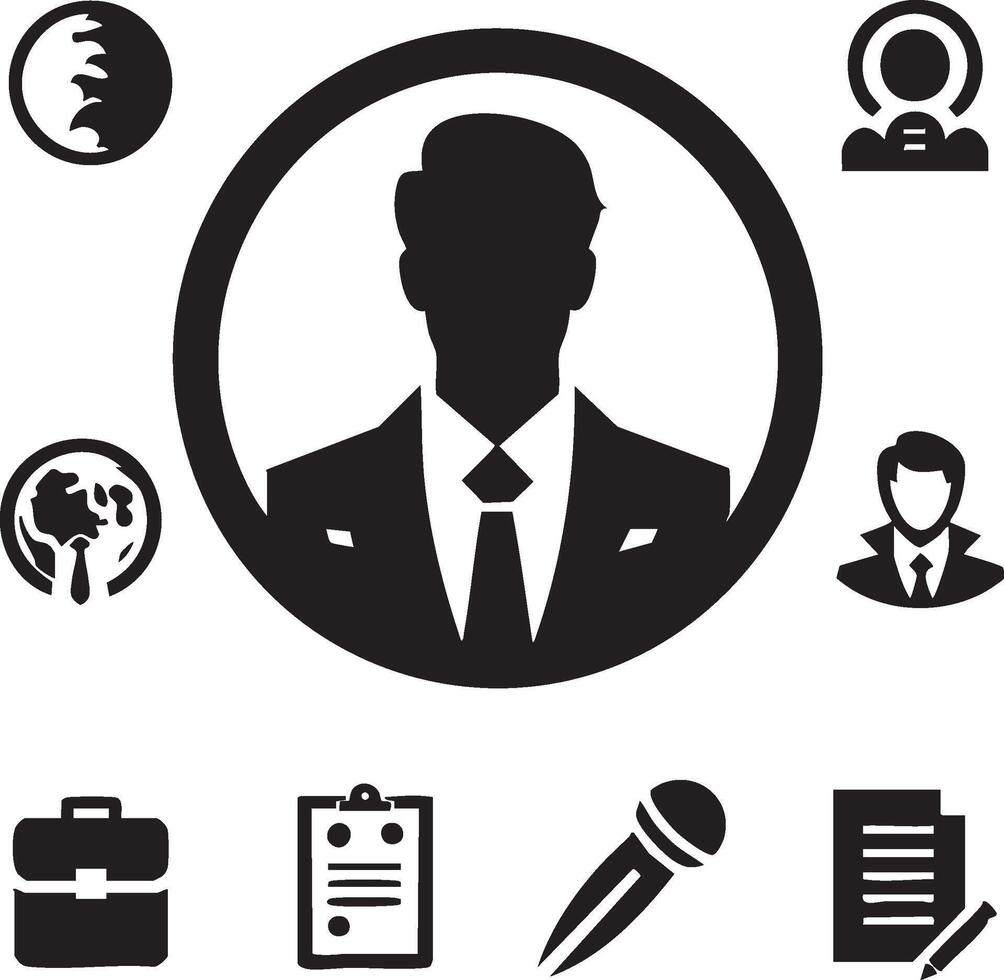 Logo of Professional Man in Suit Illustration Design vector