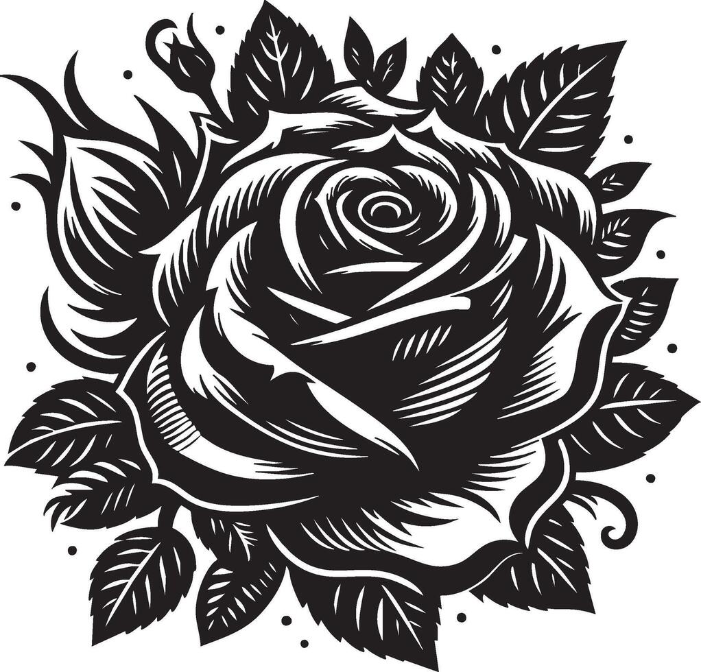 Logo of Blooming Rose Illustration Simple Design Ideas Collection vector